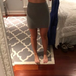 Grey tight pencil skirt